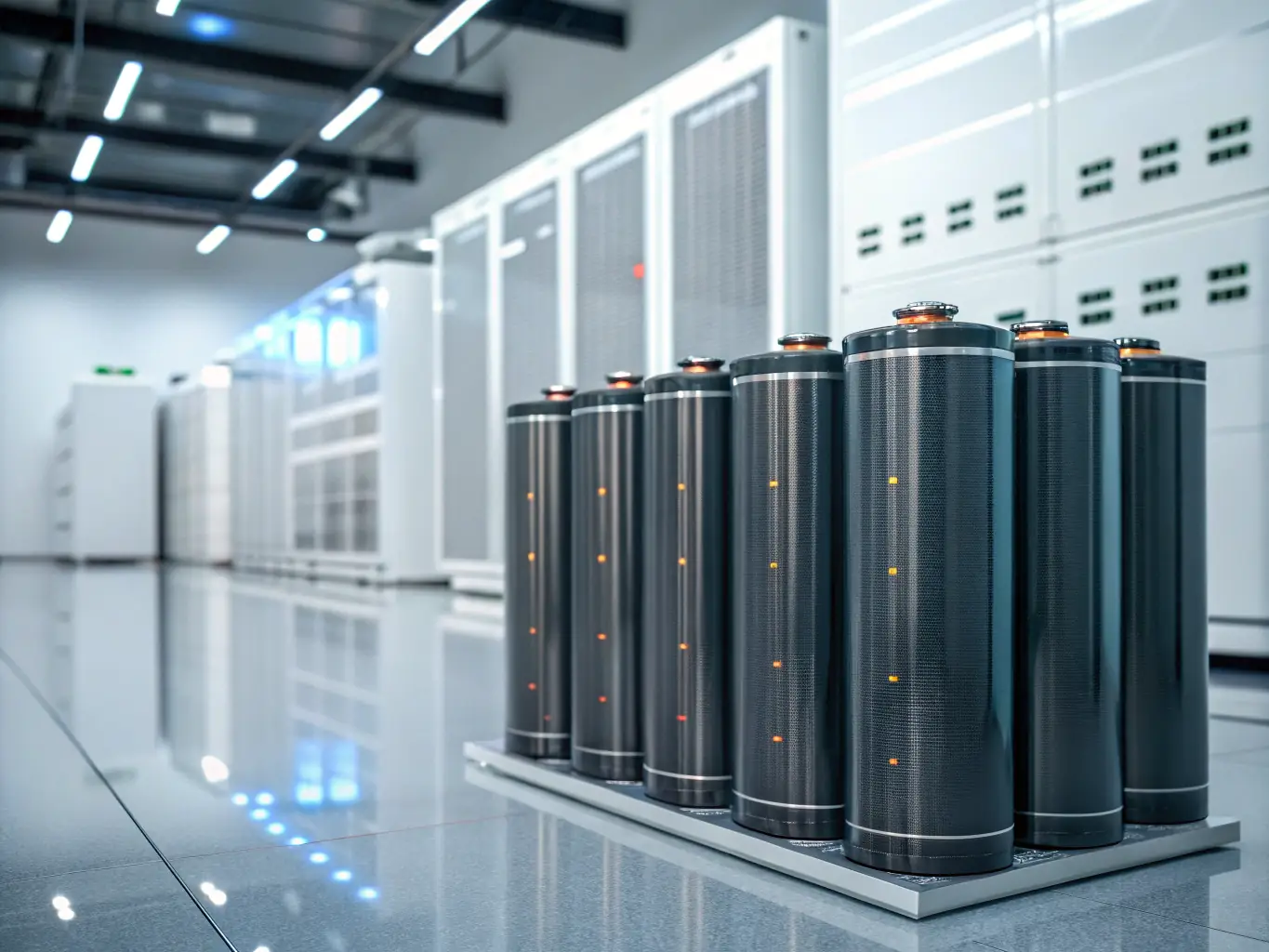 A detailed image of the energy storage container showcasing liquid cooling and safety features, suitable for technical presentations.