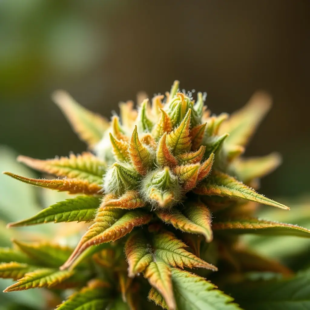 A close-up shot of Froot by the Foot cannabis flower, highlighting its vibrant colors and trichome coverage, in a professional studio setting. The image should convey the premium quality and appeal of the strain, suitable for use on the MrGreenDc product page.