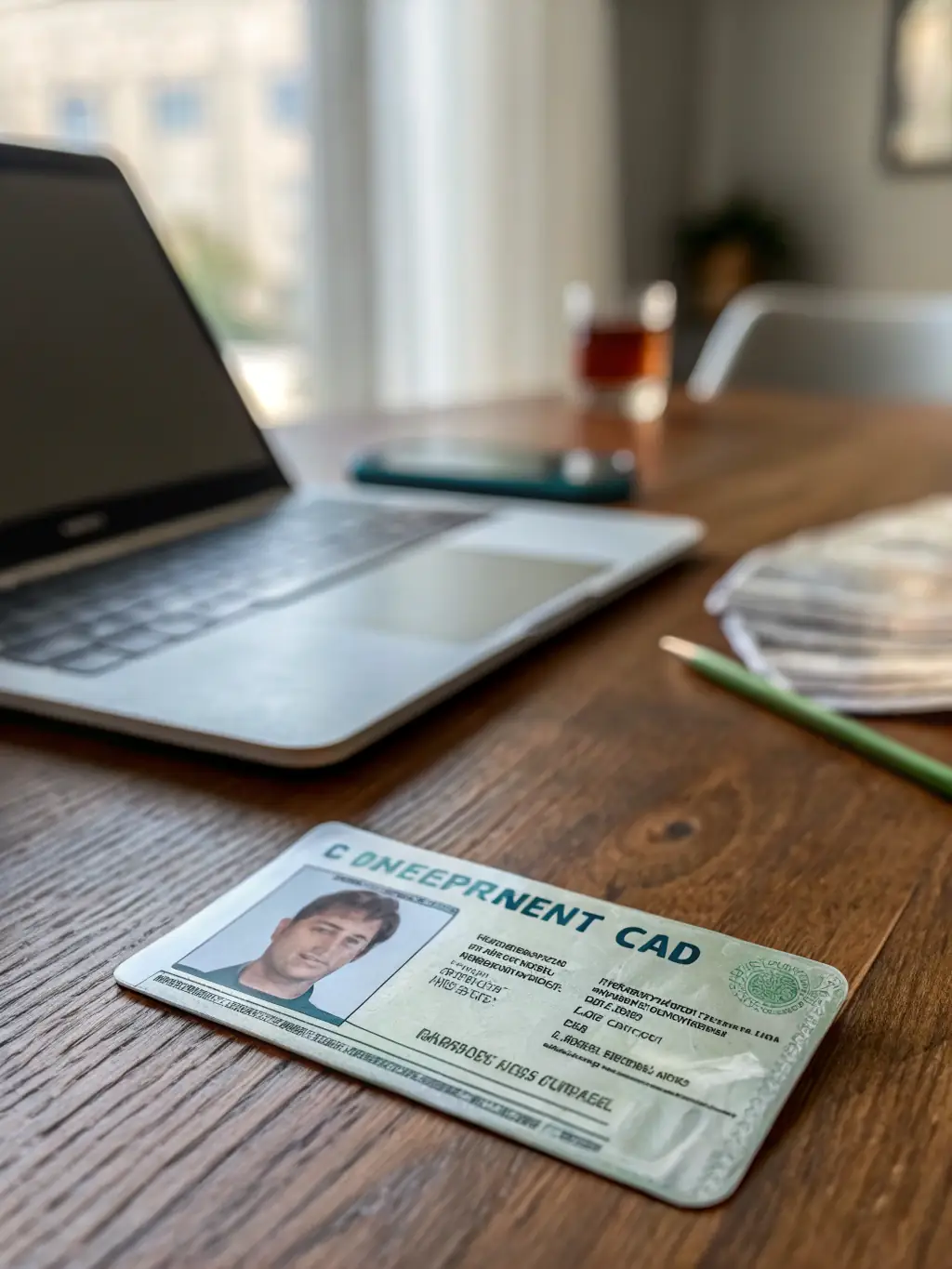 A close-up shot of a valid California driver's license and a U.S. passport, emphasizing the importance of proper identification for notary services.