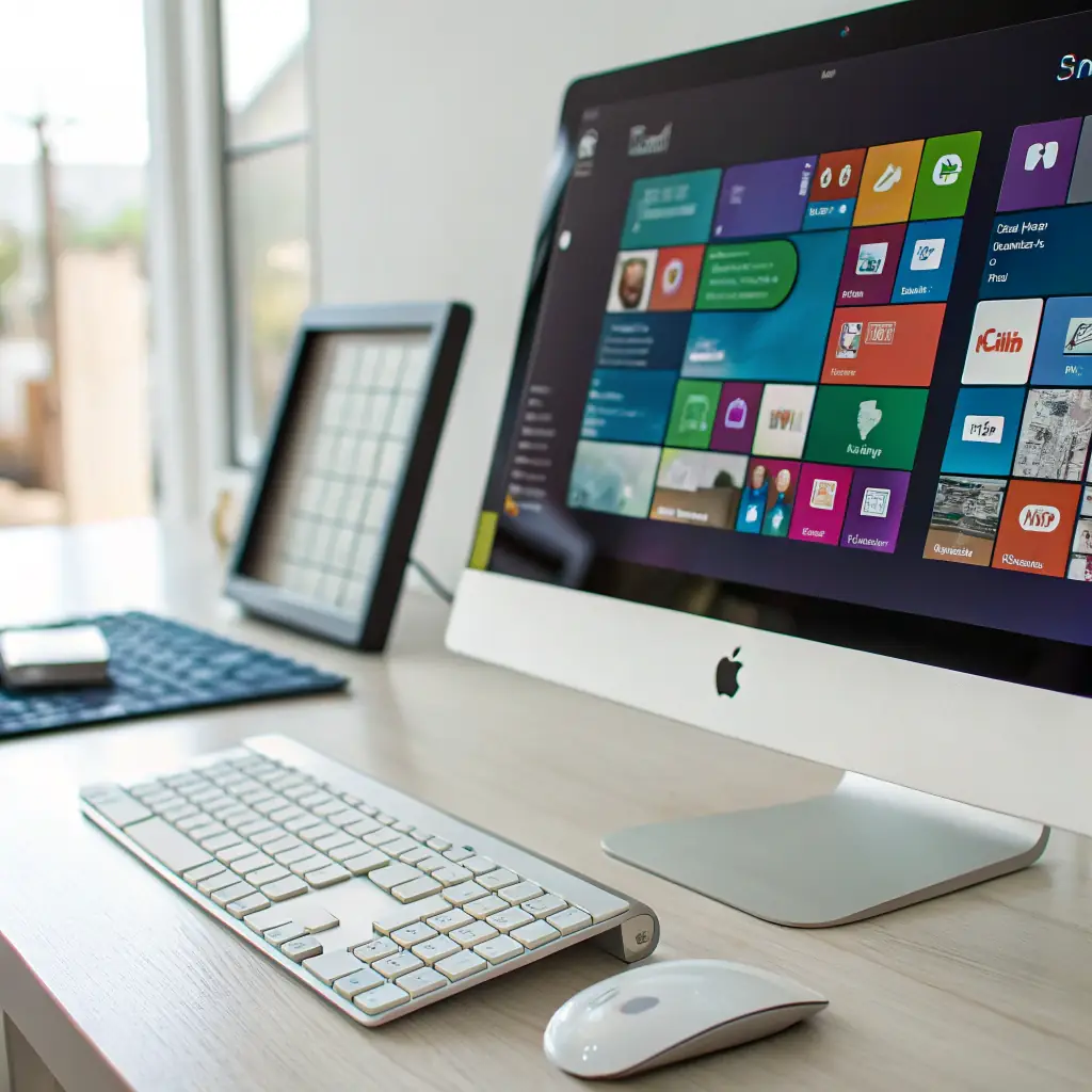 A professional workspace showcasing data analytics dashboards and website performance metrics, emphasizing a data-driven approach to website optimization and sales growth for a digital marketing agency.