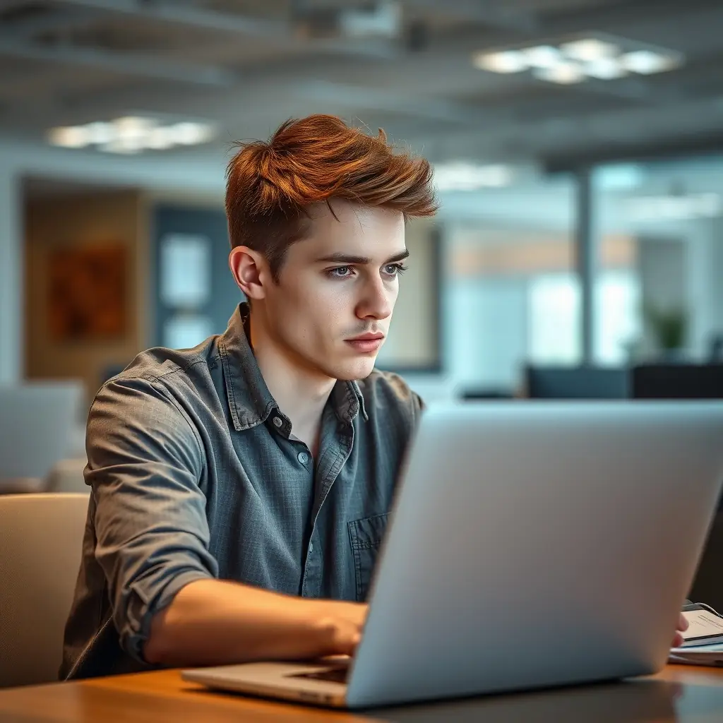 David is a focused individual with a sharp, analytical gaze, always monitoring campaign performance.