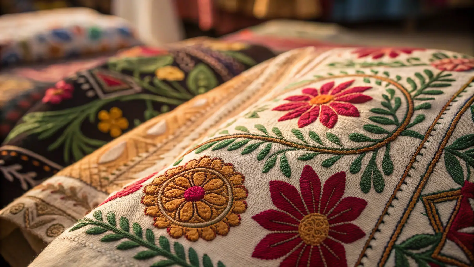 A beautifully woven Indian carpet with intricate designs, showcasing the rich cultural heritage and craftsmanship of Indian artisans.