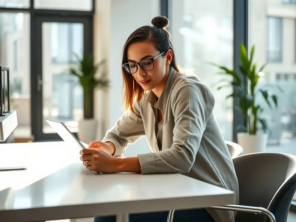 An image depicting a sophisticated AI assistant managing various tasks on a tablet, highlighting the efficiency and organization that AI brings to managing side hustles.