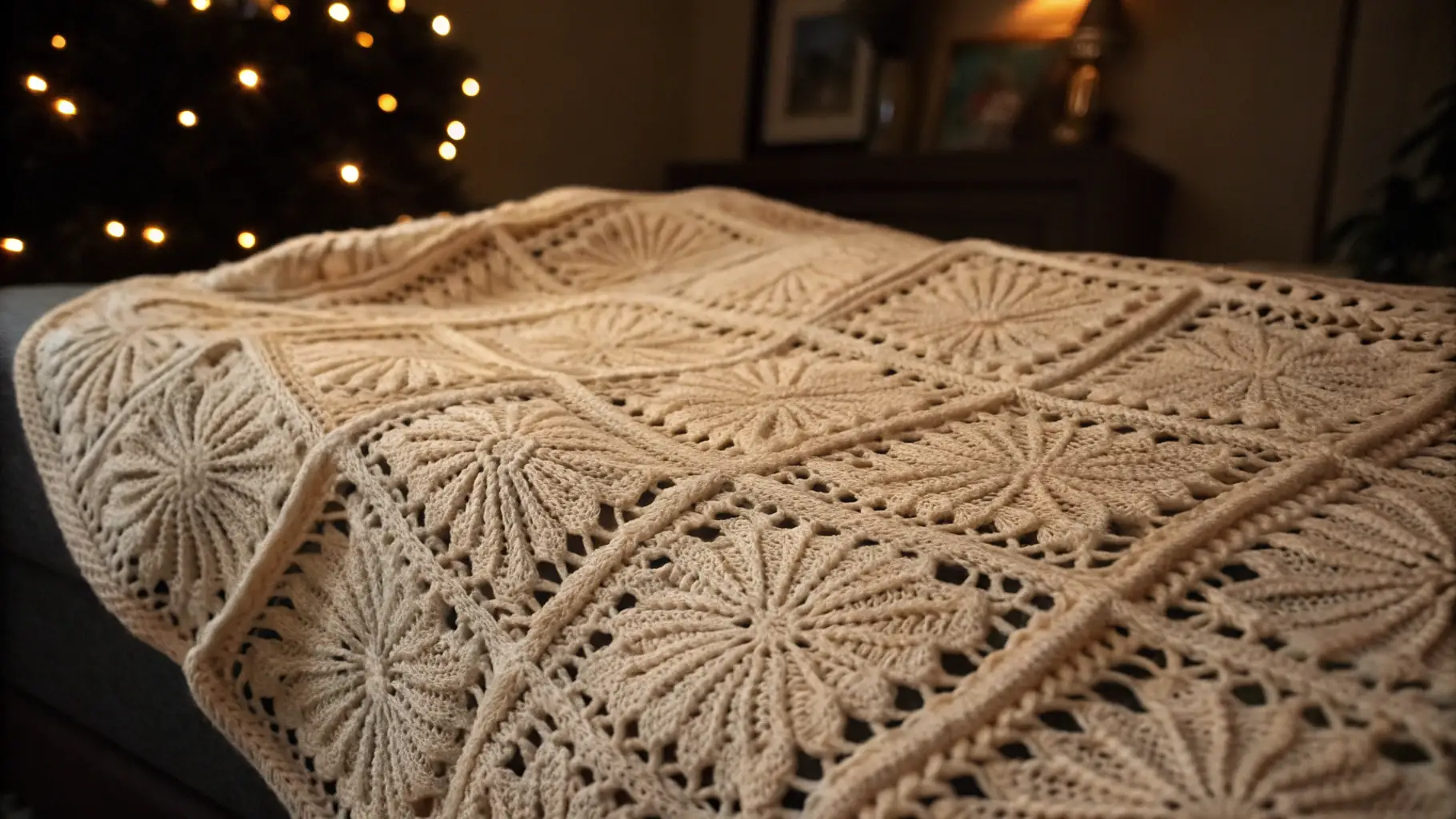 A close-up of colorful, handwoven crochet textiles showcasing intricate textures and natural fibers, emphasizing the artisanal quality and warmth of our products.