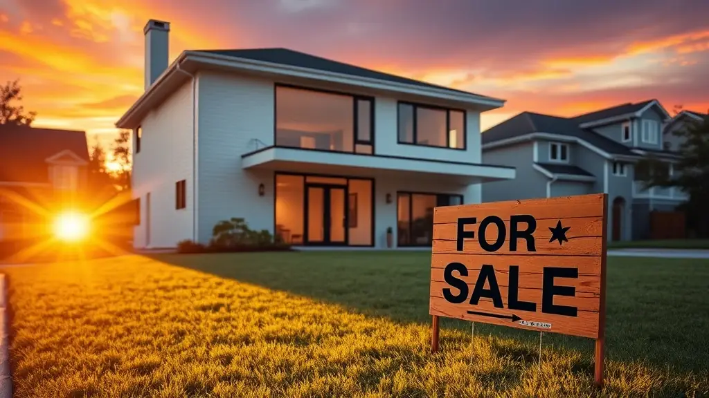 A modern, well-maintained house with a 'For Sale' sign replaced by a 'Lease to Own' sign, symbolizing the transition to a rent-to-own agreement. The image should convey trust, security, and a fresh start.
