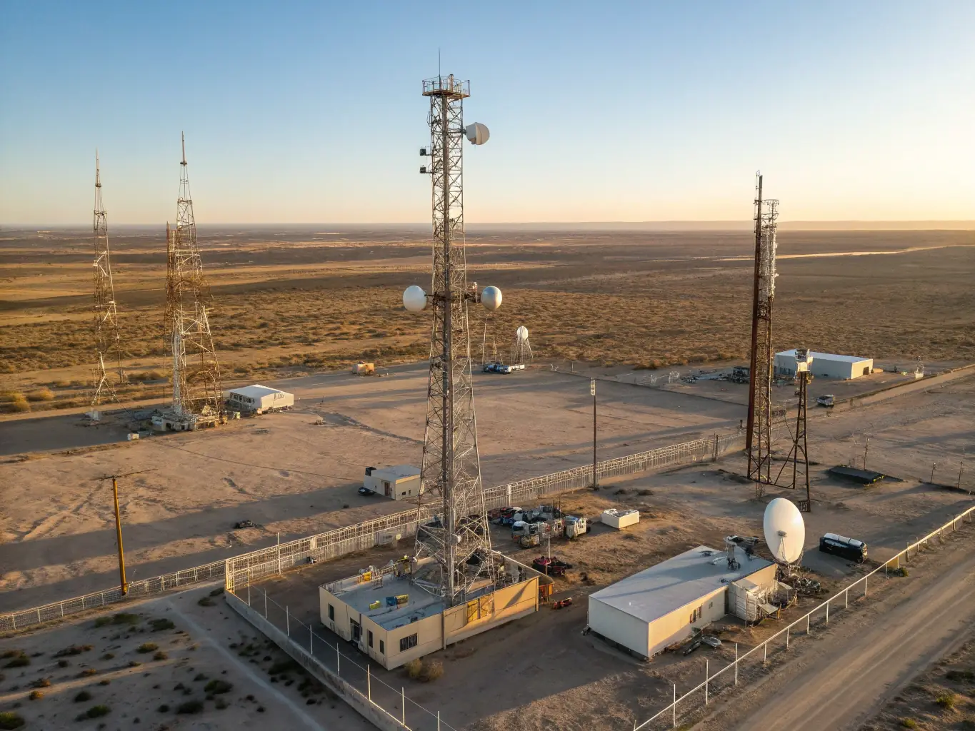 a secure telecom site with CELINTECH's reliable power and communication infrastructure