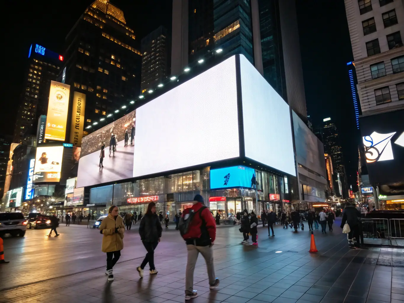 Image of a vibrant billboard with the artist's branding, representing a successful music campaign.