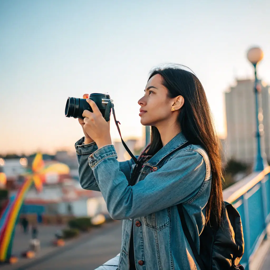 A videographer passionately filming an event, capturing genuine emotions and interactions.