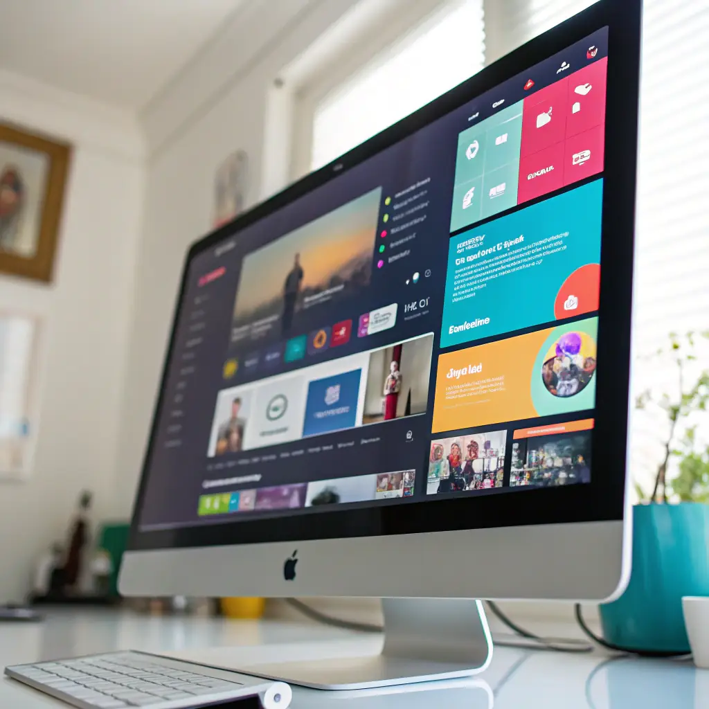 A modern, custom-designed website showcasing a local business, emphasizing its unique branding and user-friendly interface. The website should be visually appealing and optimized for conversions.