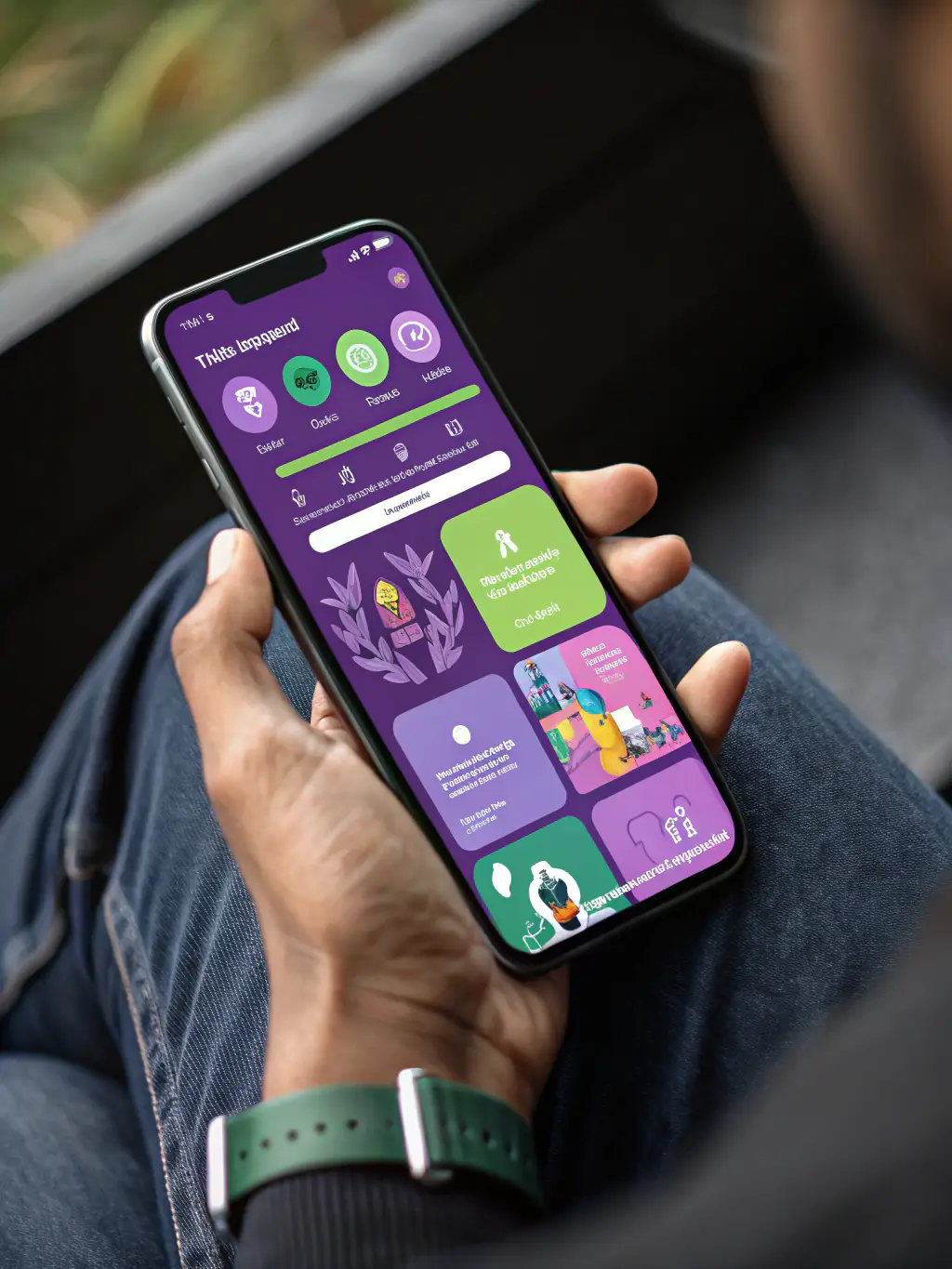 Screenshot of the Puffco app interface on a smartphone, displaying temperature controls, vapor density settings, and usage metrics.