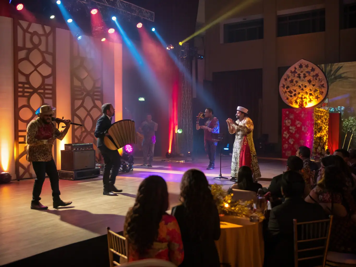 A captivating scene from one of SICECISESAIT's recent performances or exhibitions, illustrating their artistic vitality and community impact.