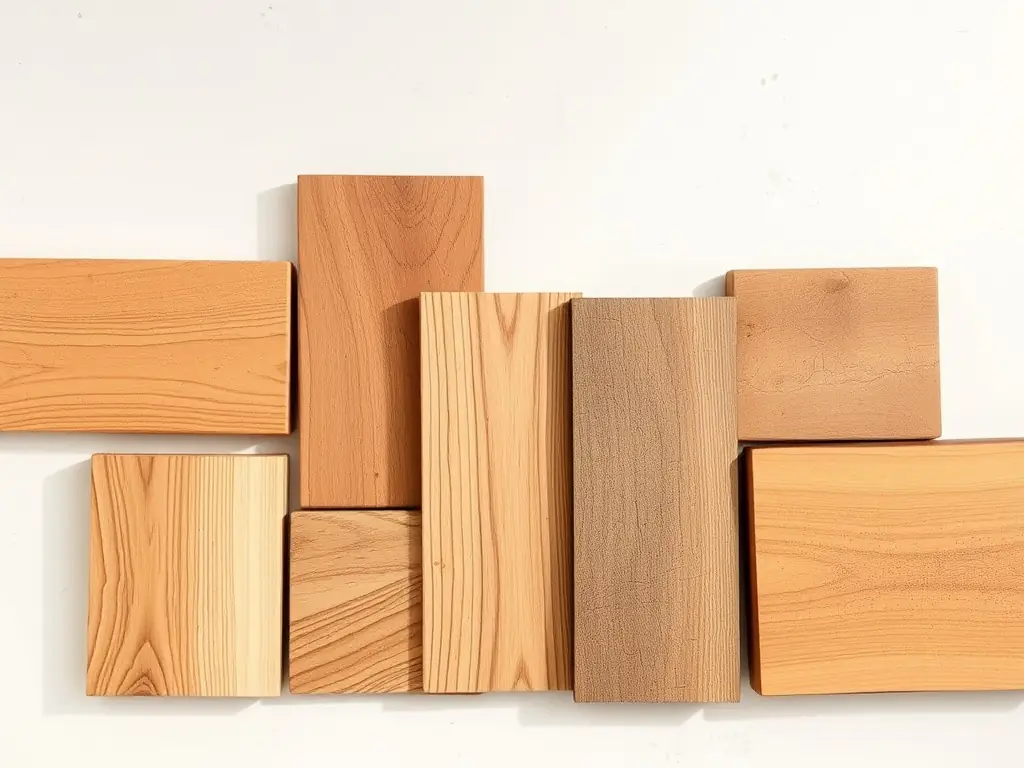 A photograph showcasing a variety of raw wood samples (teak, mango wood, sheesham) alongside finished handcrafted wooden bowls and utensils, highlighting the material sourcing and selection process at Dravin International.