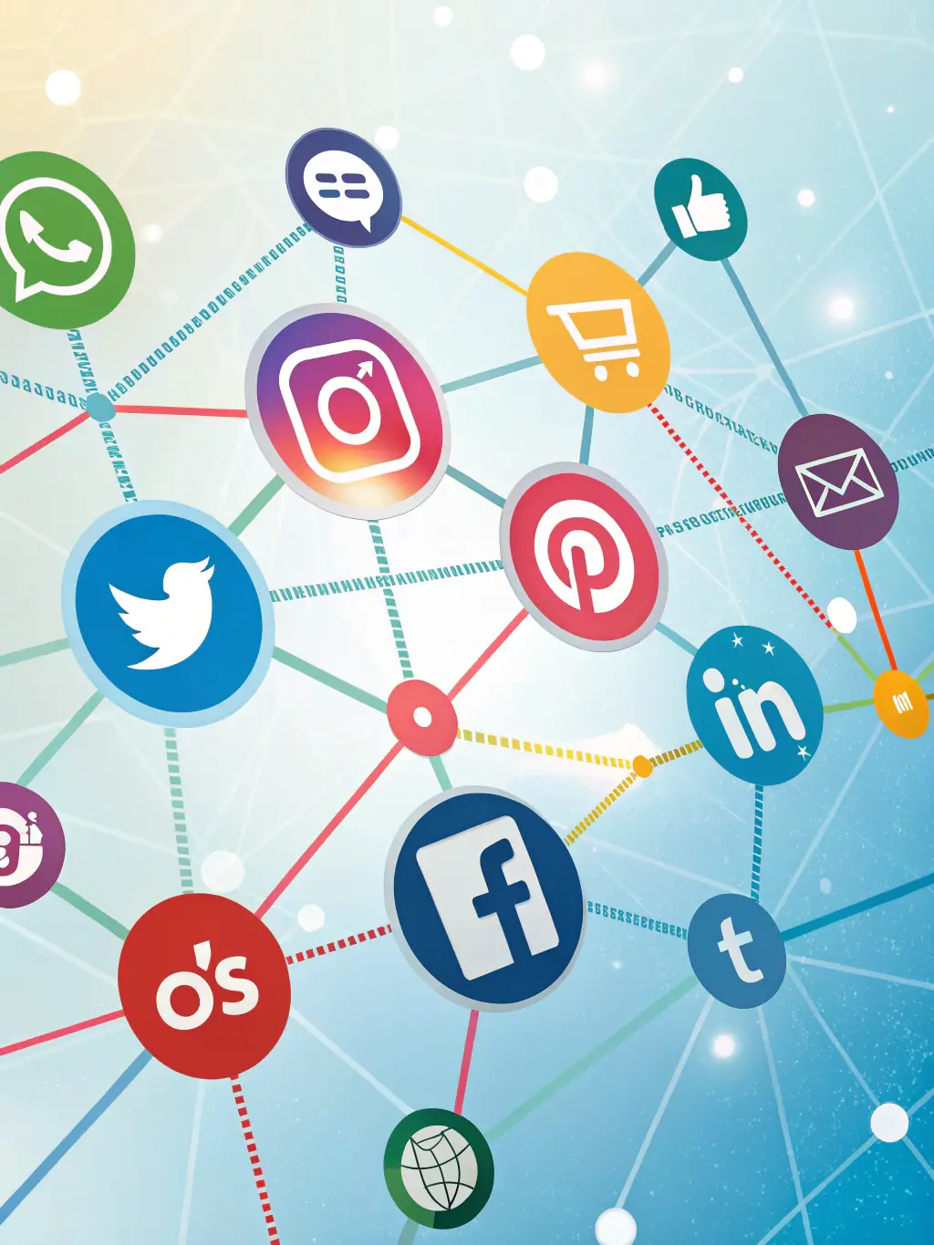 A high-quality stock photo of content being distributed across various online platforms, symbolizing content syndication. The image should convey reach and visibility.