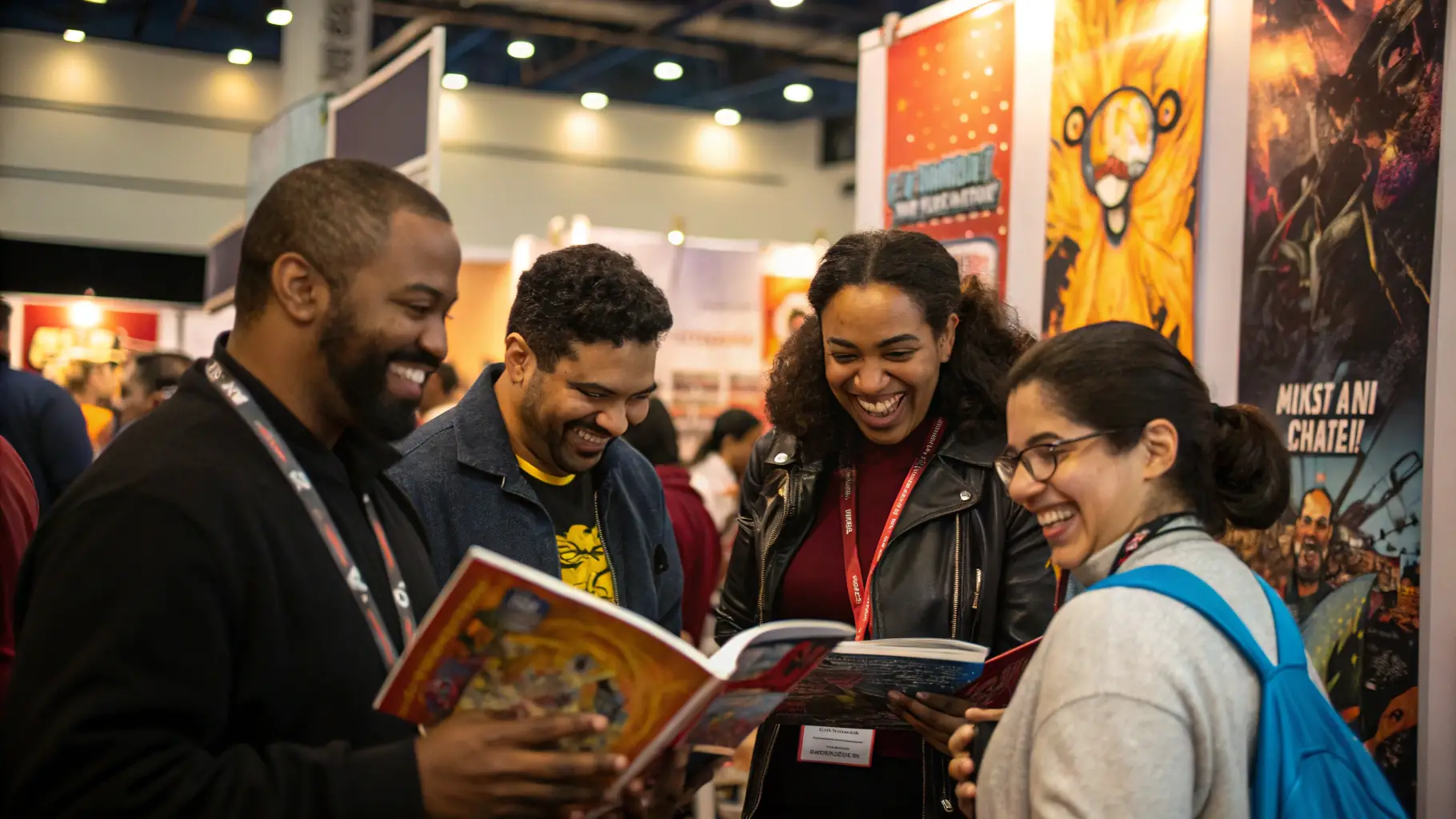 A collage of diverse fans wearing themed T-shirts at conventions, showcasing the evolution from collectibles to modern apparel