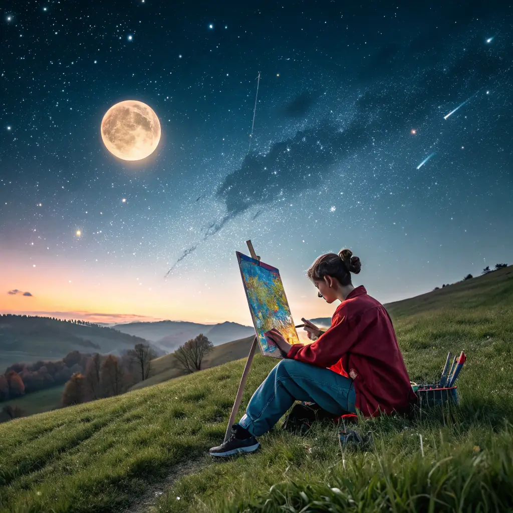 An image symbolizing beliefs, perhaps a tree with deep roots or a person contemplating the stars.