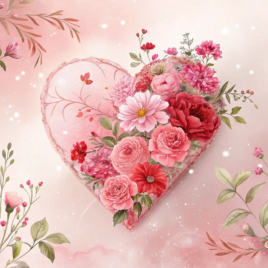 A serene image representing the heart, possibly a glowing heart shape in a peaceful setting.