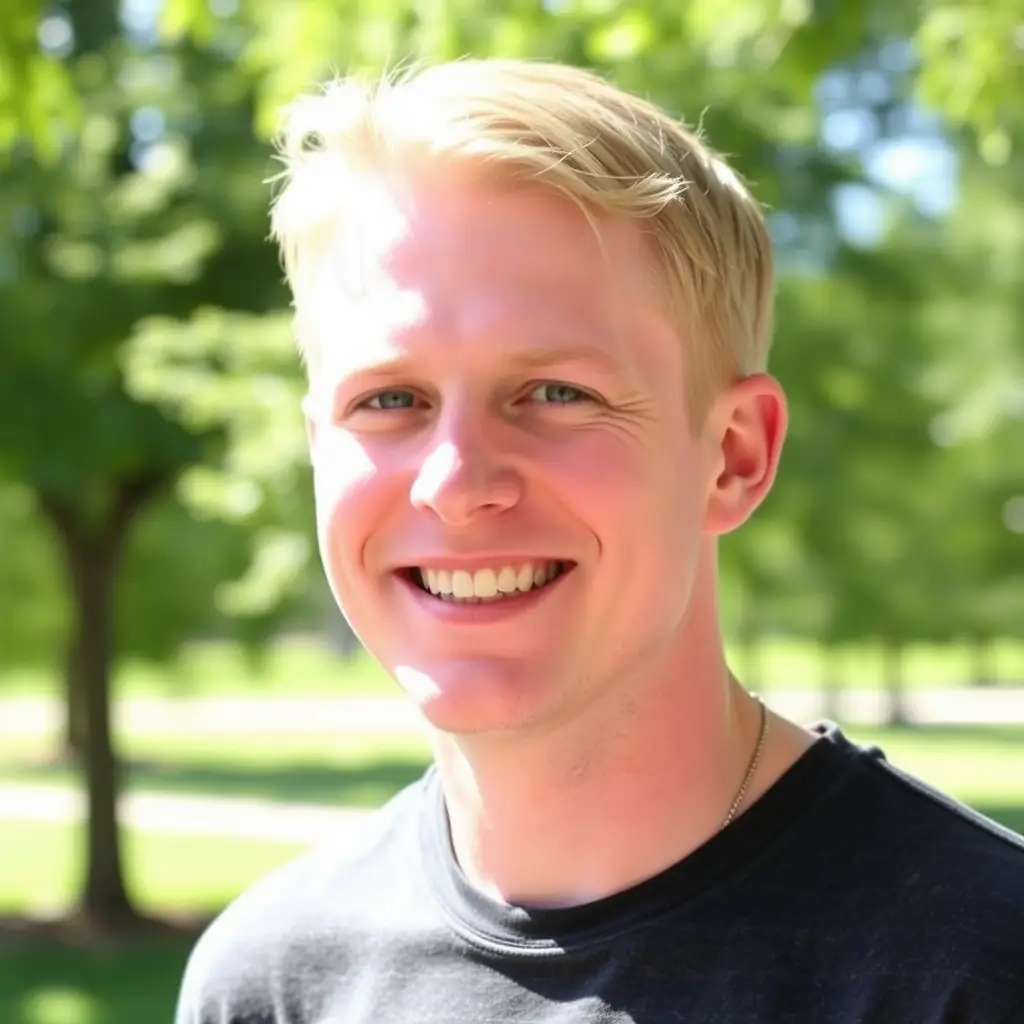 Jack is a man with a shaved head, wearing a travel-themed t-shirt and a friendly demeanor.