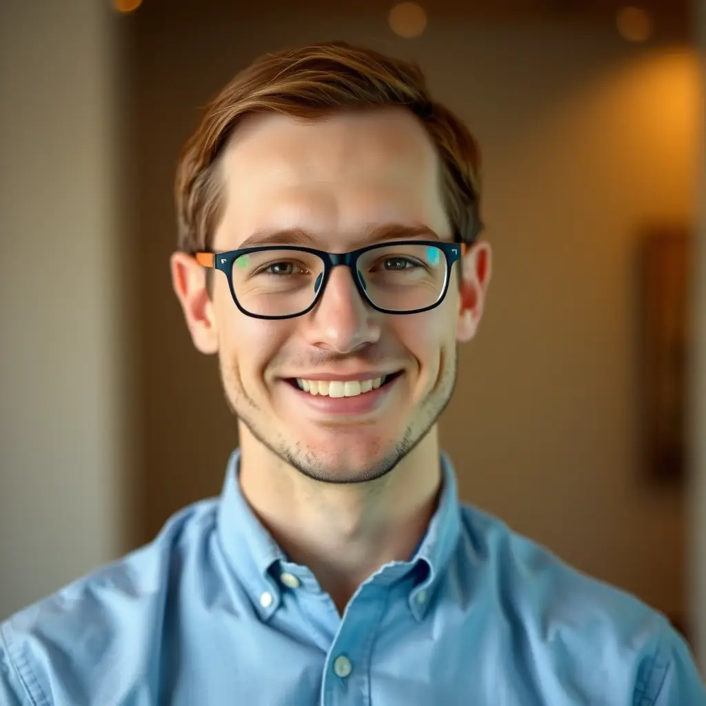 Ben is a man with short brown hair, a friendly smile, and a casual button-down shirt.