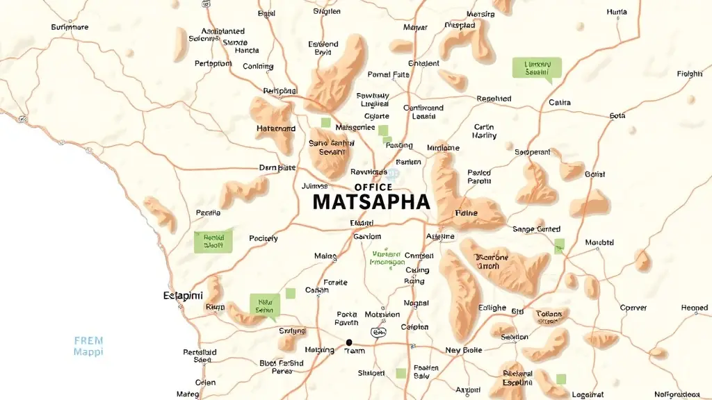 A map showing the location of our office in Matspha, Eswatini.
