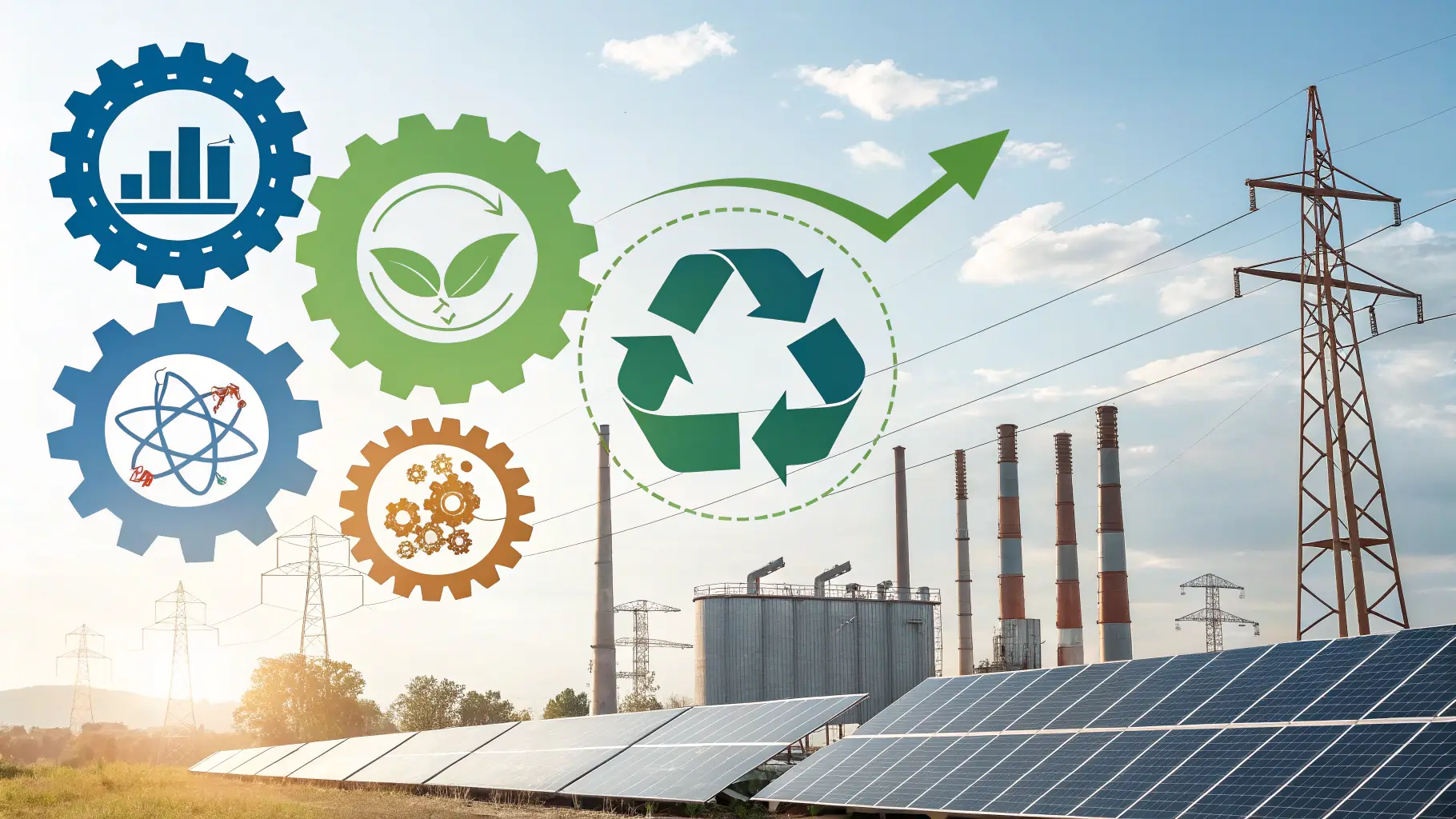 Minimalist icons representing industry insights, frameworks, and operational excellence, designed to complement a clean, modern aesthetic and balanced spacing.