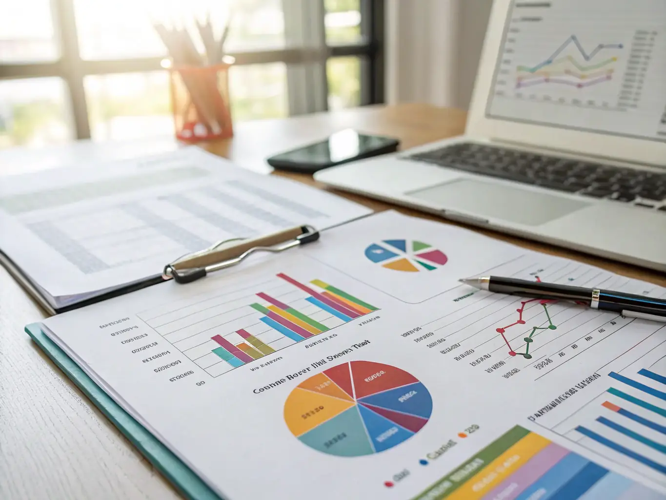 A financial audit report document with charts and graphs, indicating financial transparency and accountability.