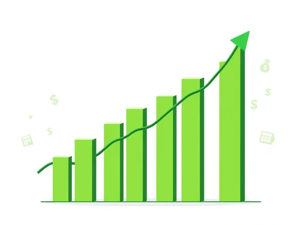 A professional logo or graph illustrating client success, with branding elements of the client or visual data representation.