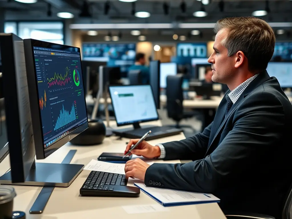 An image of a logo or graph demonstrating client success, ideally with clear branding or data visualization.