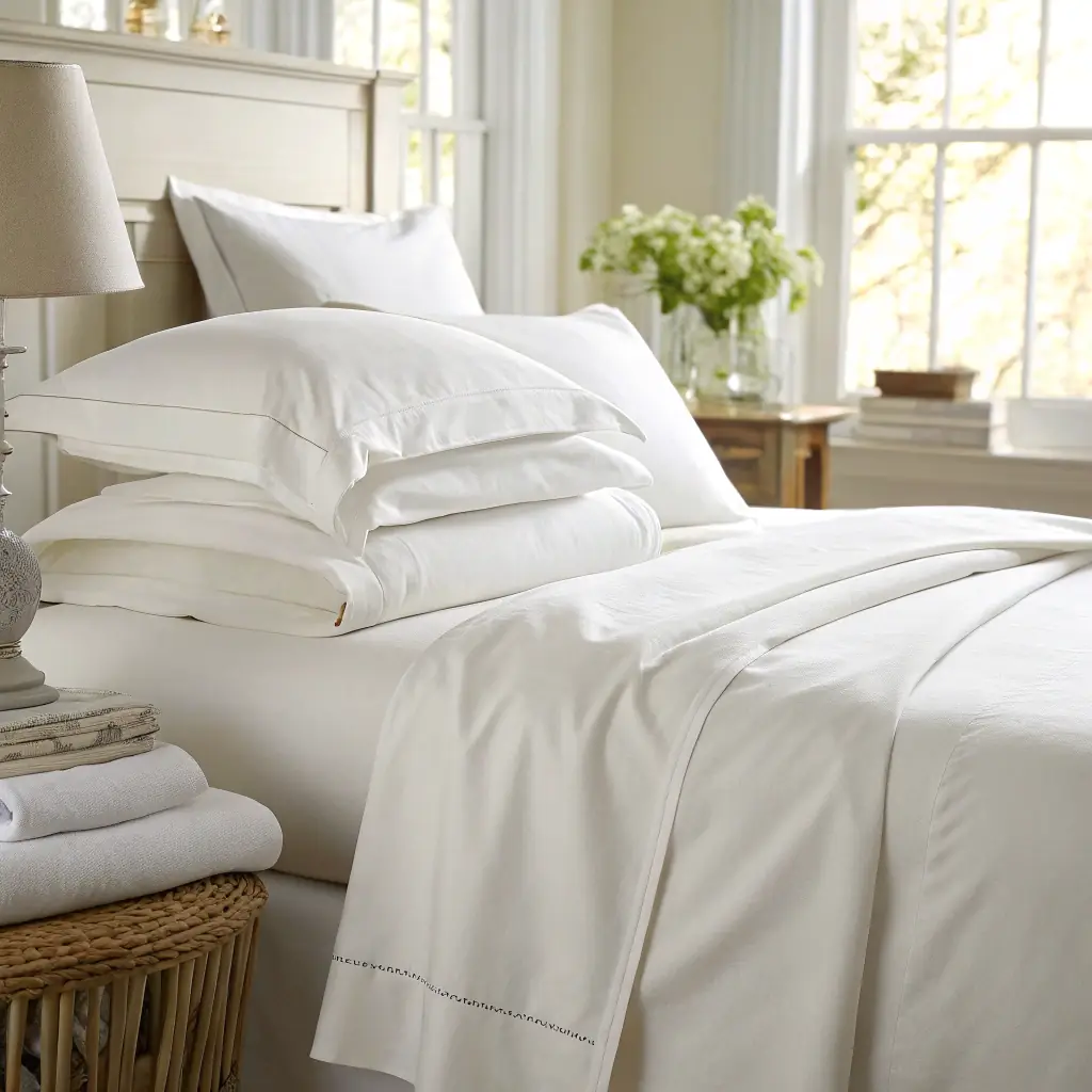 A close-up shot of a clean mattress, subtly hinting at the absence of bed bugs, in a well-lit bedroom setting. The image should convey cleanliness and peace of mind.