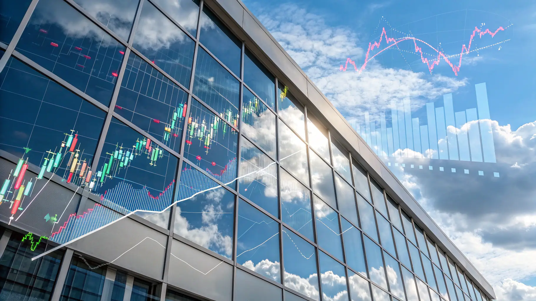 A modern office building with glass windows and a sign that says "Best Multibaggers".