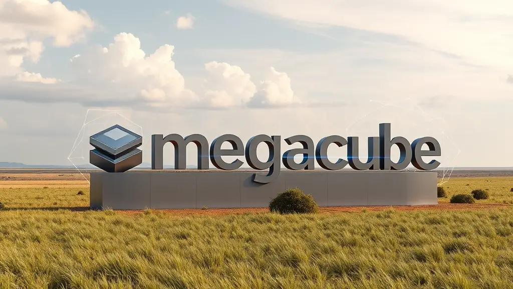 A modern office rooftop scene in Austin TX featuring large illuminated Omegacubes with sun rays, alongside Google High Rise, symbolizing innovation, technology, and strategic collaboration.