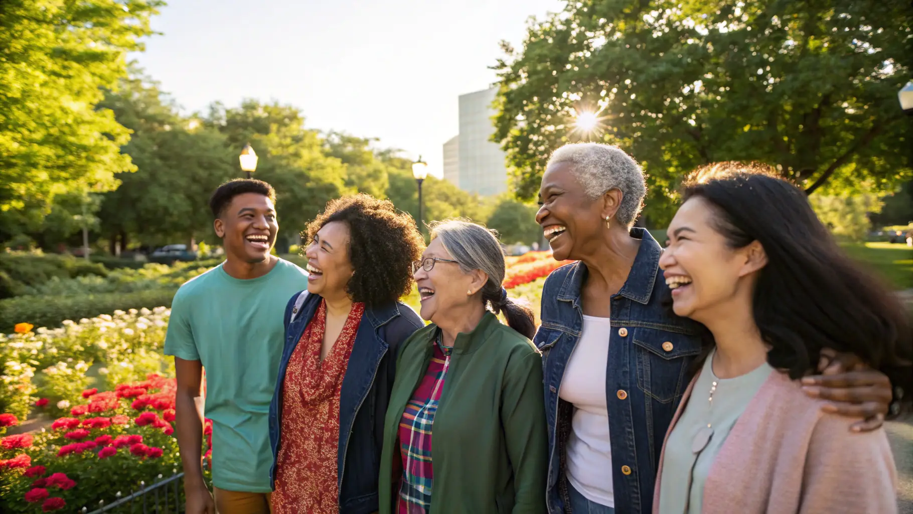 A diverse group of young adults smiling and confidently looking towards the future, symbolizing the security and opportunities provided by DACA renewal assistance.