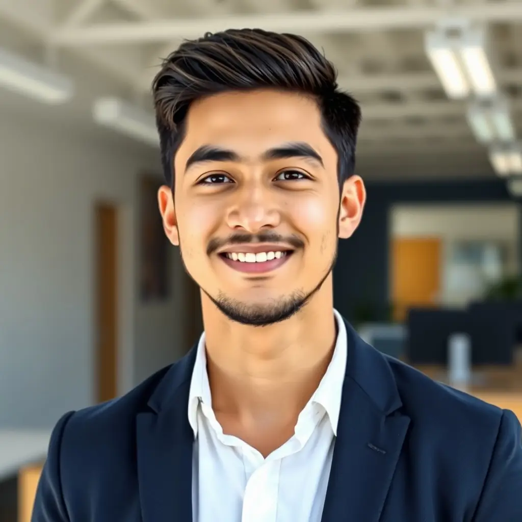 Ben is a young professional with a friendly demeanor, sporting a neatly trimmed beard and a confident gaze.