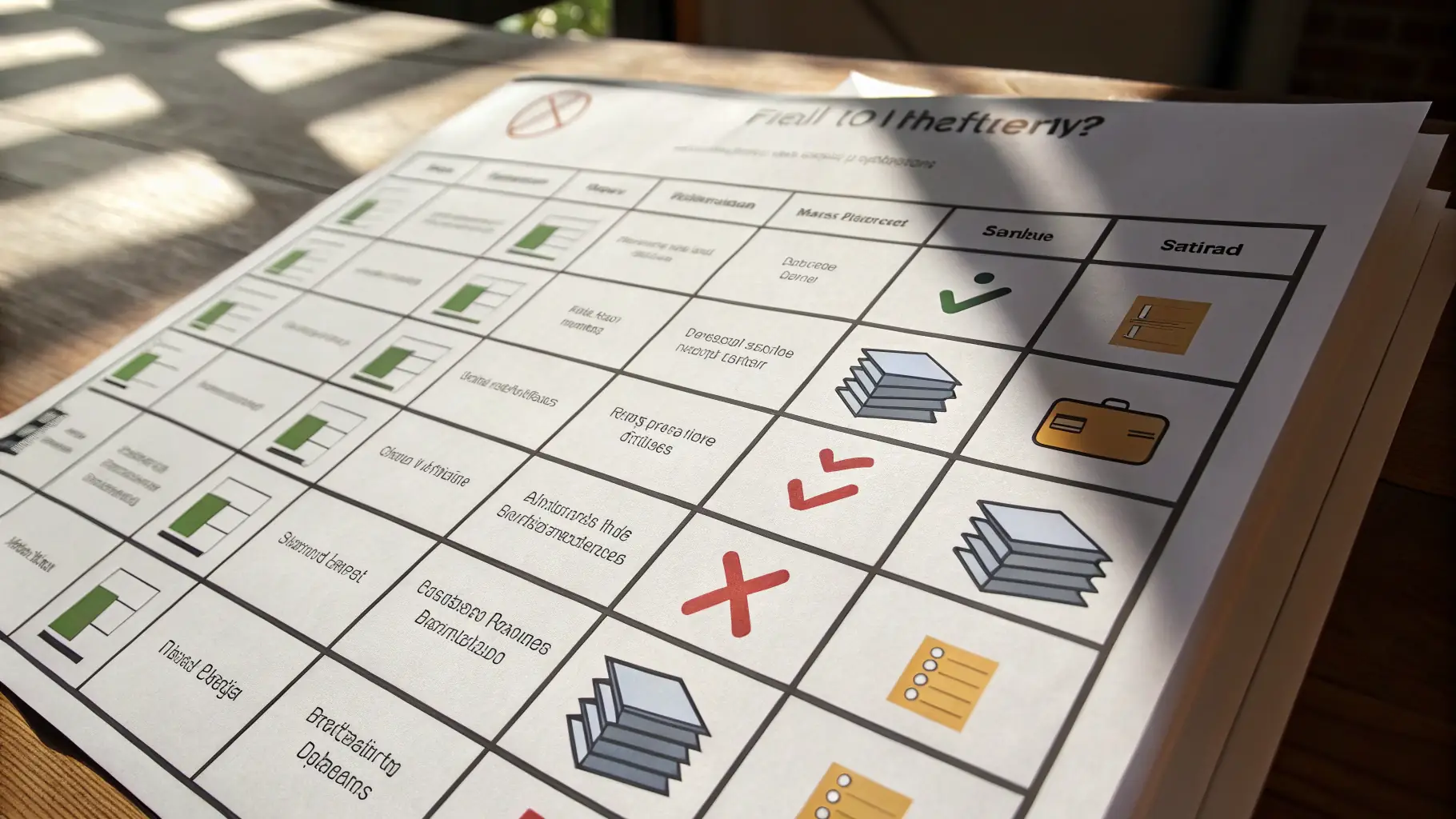 A mockup image of the PDF comparison sheet, showcasing its clean layout and key features.
