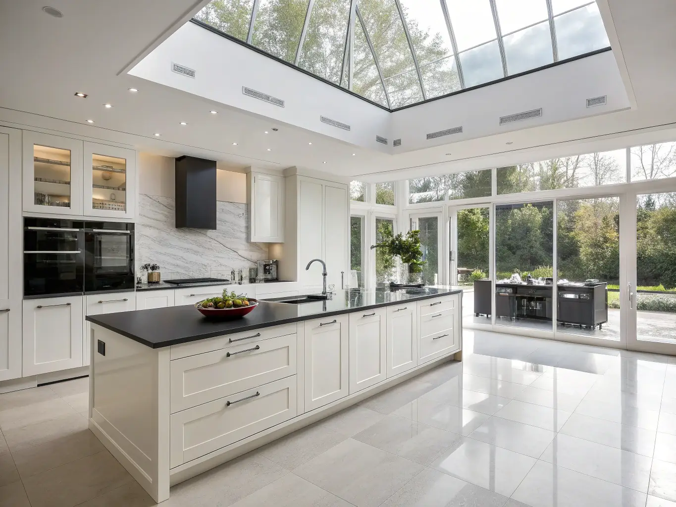 A beautifully designed, modern kitchen featuring custom-built cabinets with sleek lines and high-end finishes, showcasing the elegance and functionality of Selat Customise Cabinetry's bespoke home design solutions.