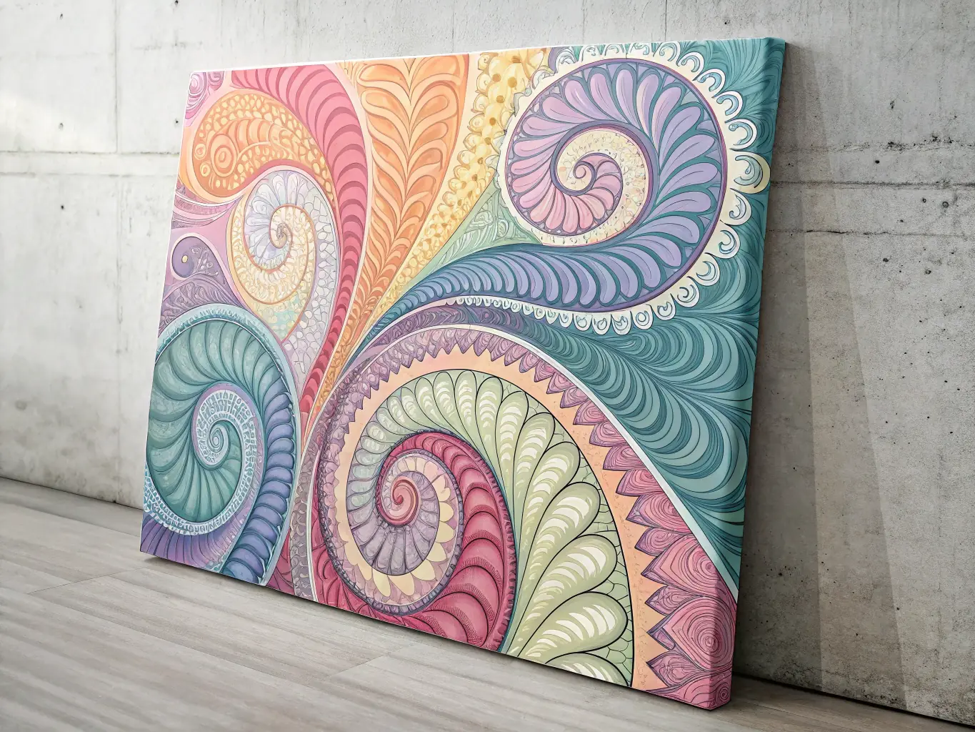 A vibrant color palette design with complementary colors and patterns.