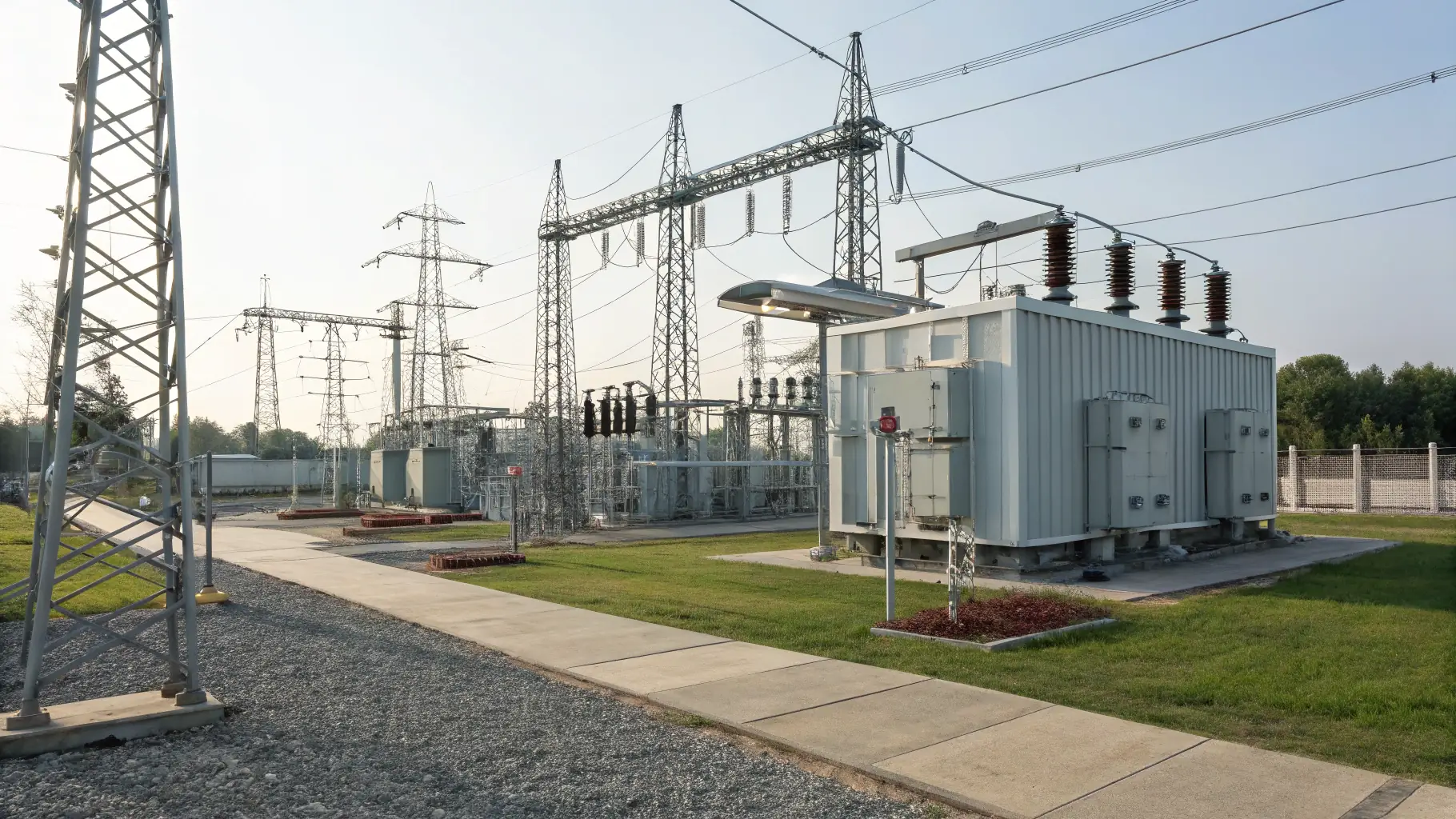 A high-resolution image of energy transmission infrastructure, showcasing power lines, submarine cables, or energy storage facilities, emphasizing CELINTECH's expertise in energy infrastructure.