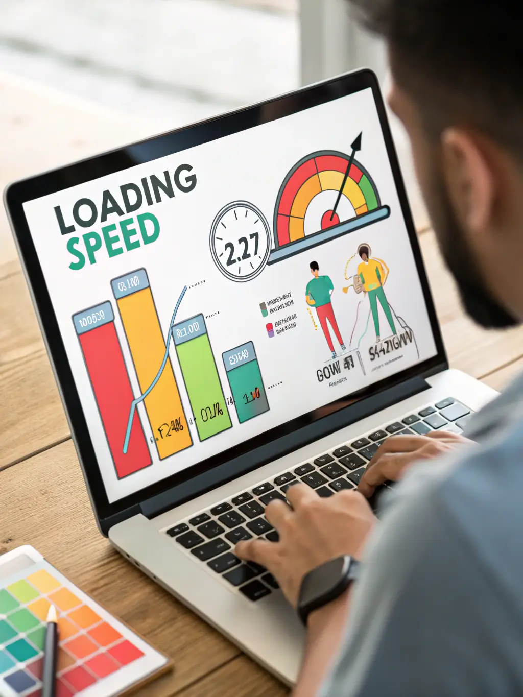 A webpage loading speed test showing significant improvements in loading time, highlighting the impact of speed optimization on user experience.