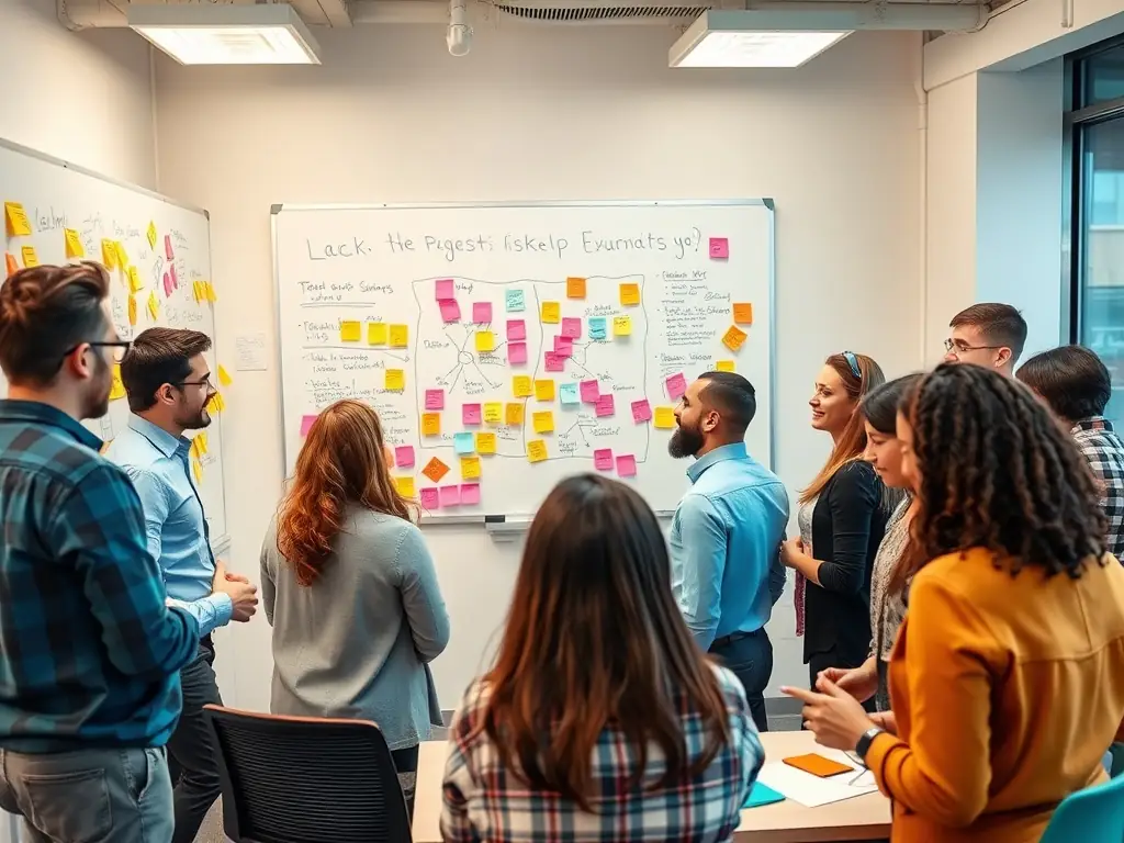 A vibrant image depicting a diverse group of African entrepreneurs collaborating in a modern co-working space, symbolizing the community and networking opportunities offered by The Startup Evangelist.