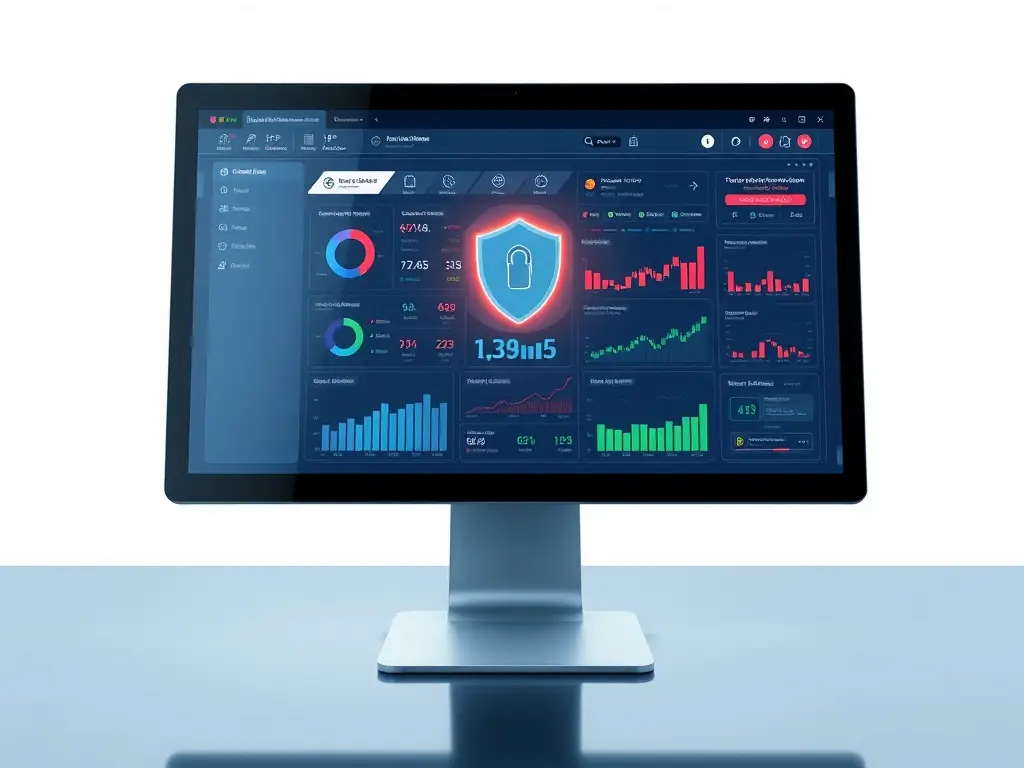 An image of a secure digital interface representing SMSF management, emphasizing security and control.