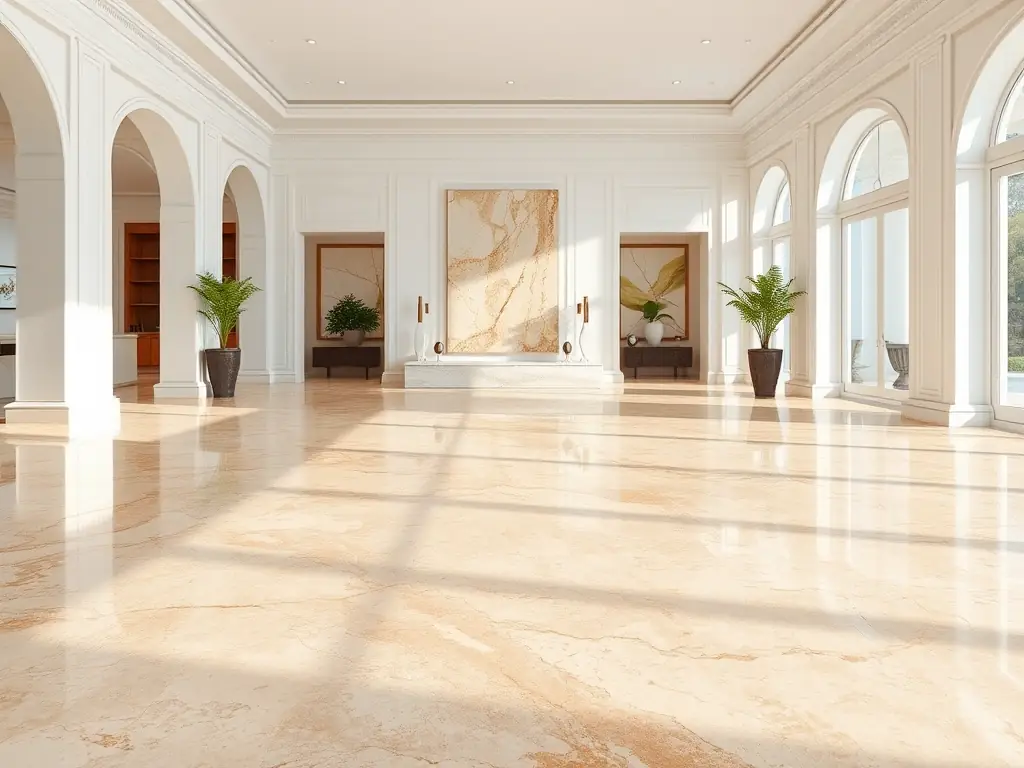 A sleek, modern image of a luxury interior or exterior showcasing high-end building materials, emphasizing elegance and quality