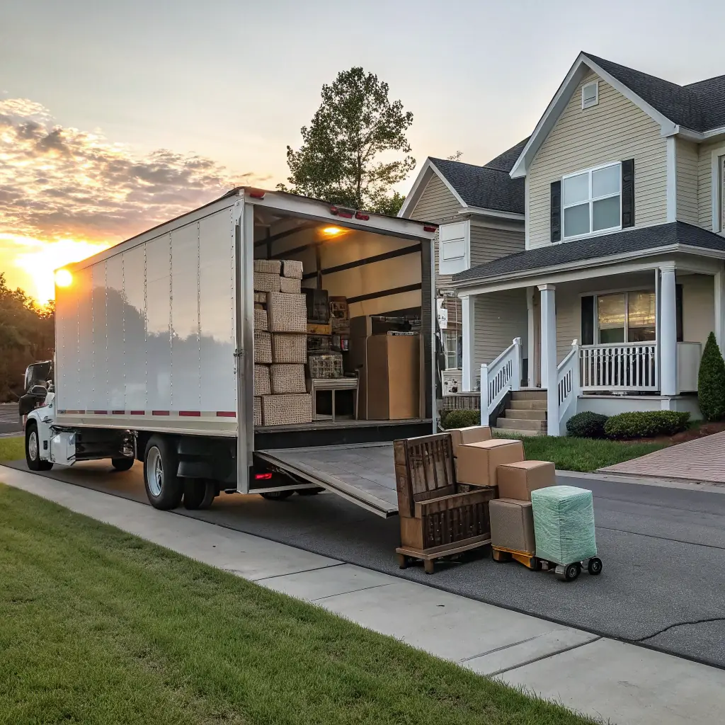 A storage unit filled with various household items, symbolizing secure storage solutions.