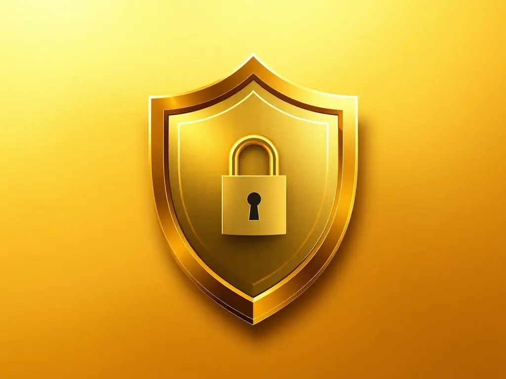 A symbolic image representing data protection, such as a lock and key, a shield, or a computer with a security icon.