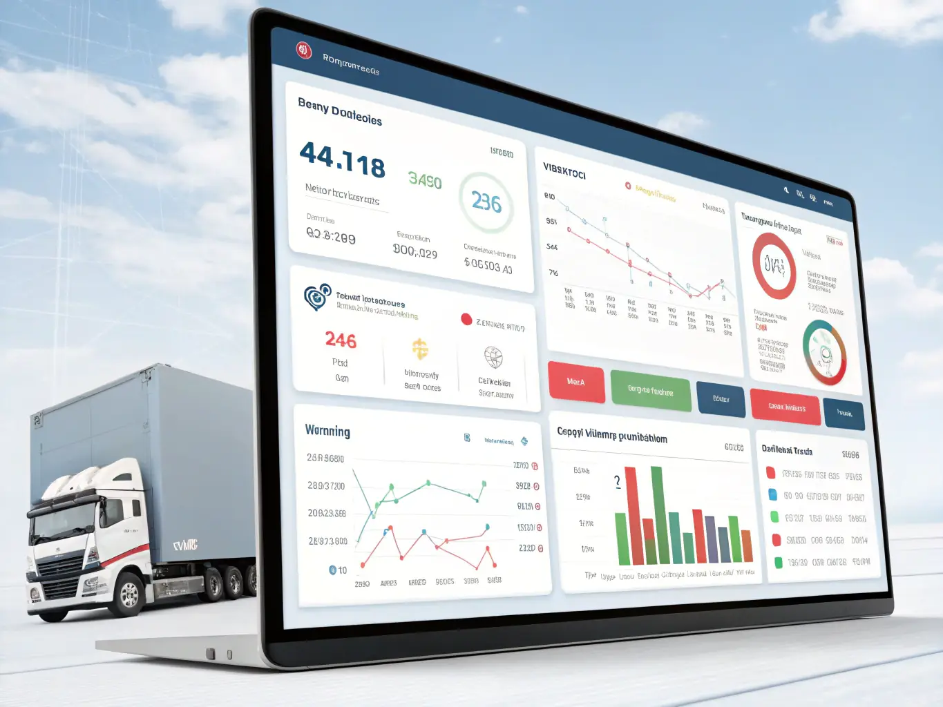 A comprehensive logistics management system with integrated supply chain solutions, real-time dashboards, and scalable infrastructure.