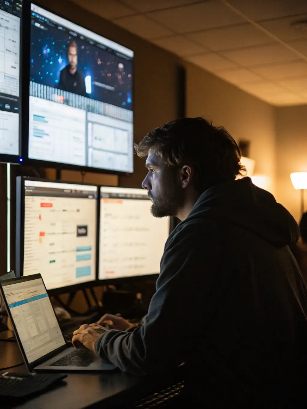An engaging image of social media posts and ads being managed across different platforms, highlighting Omegacube's proficiency in social media management and content creation.