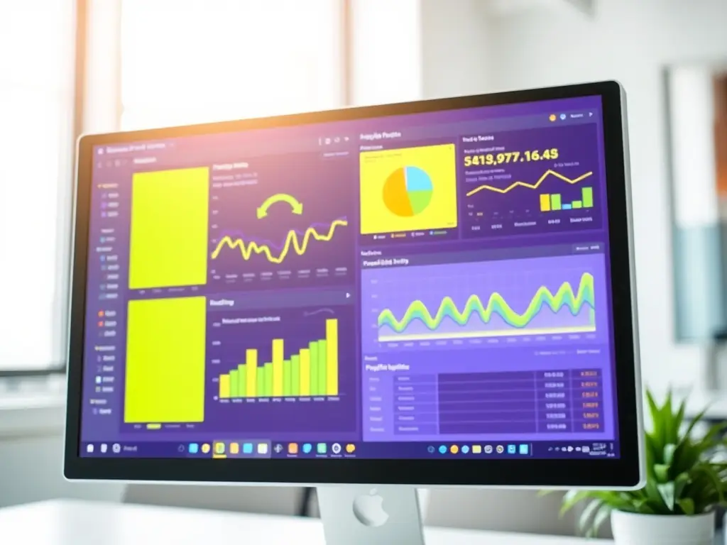 A close-up shot of payroll software interface on a computer screen, highlighting Frontline Solutions' efficient and reliable payroll management services.