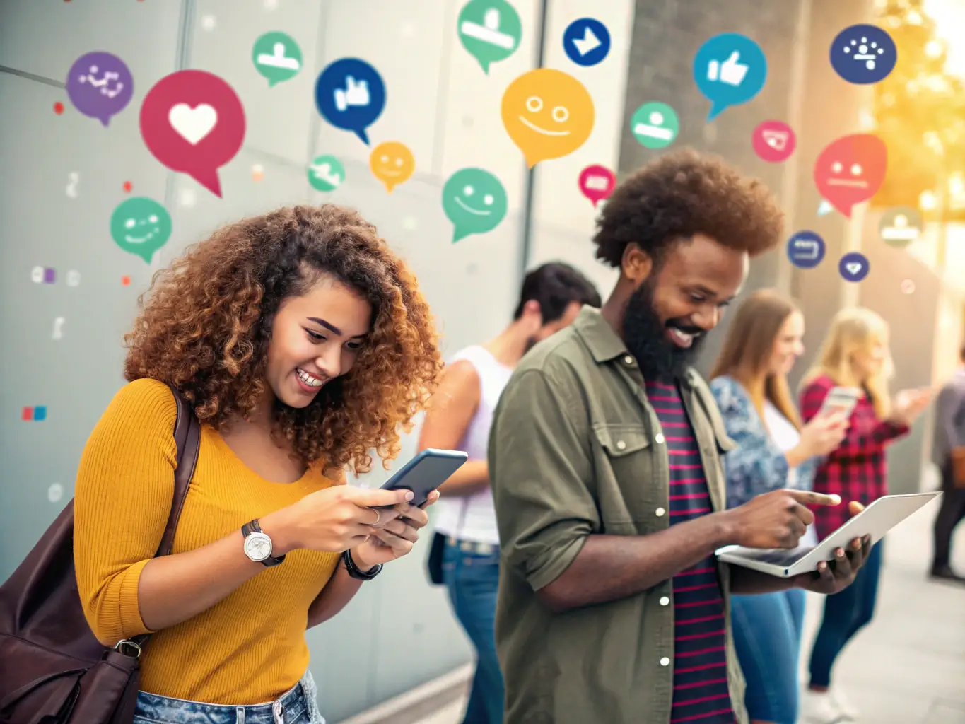 A visually appealing website showcasing diverse users engaging with accessible digital content.