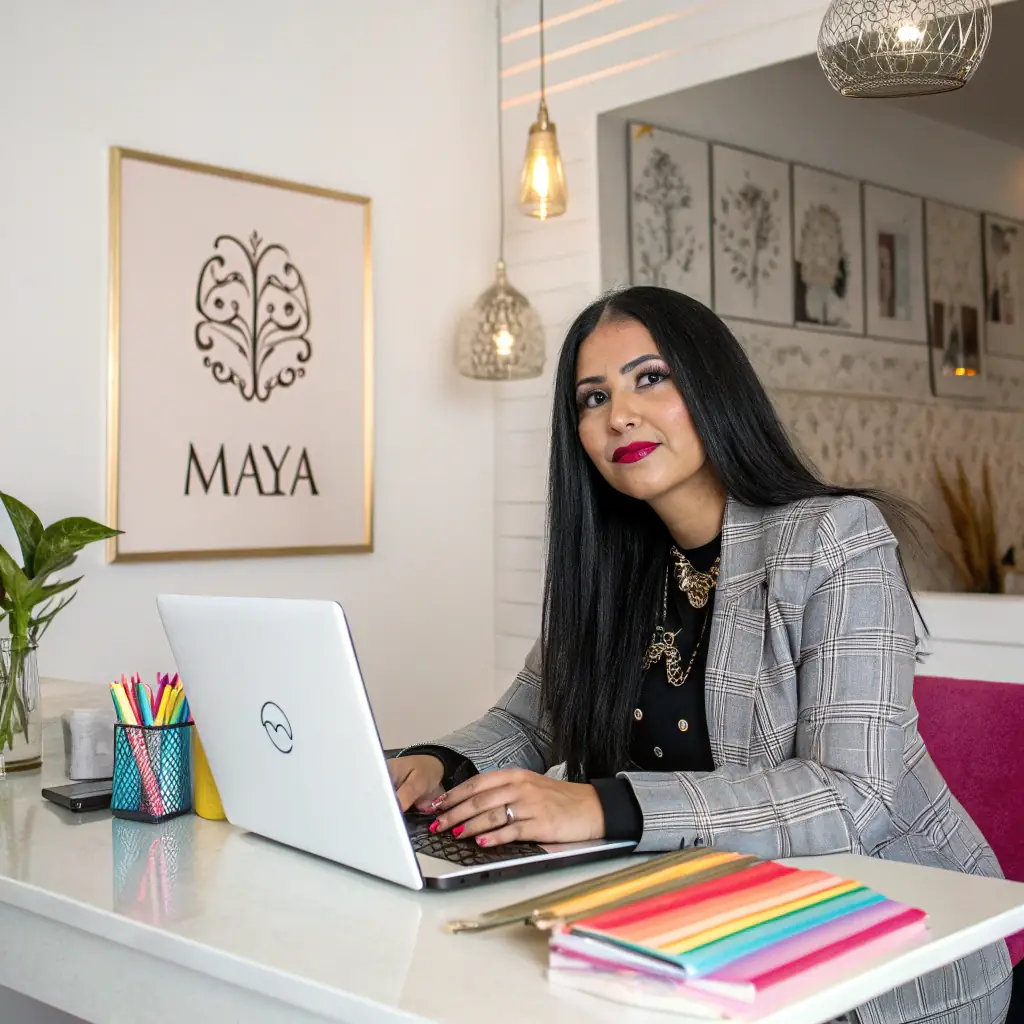 Mai has long, black hair and a calm demeanor. She is organized and efficient in her work.