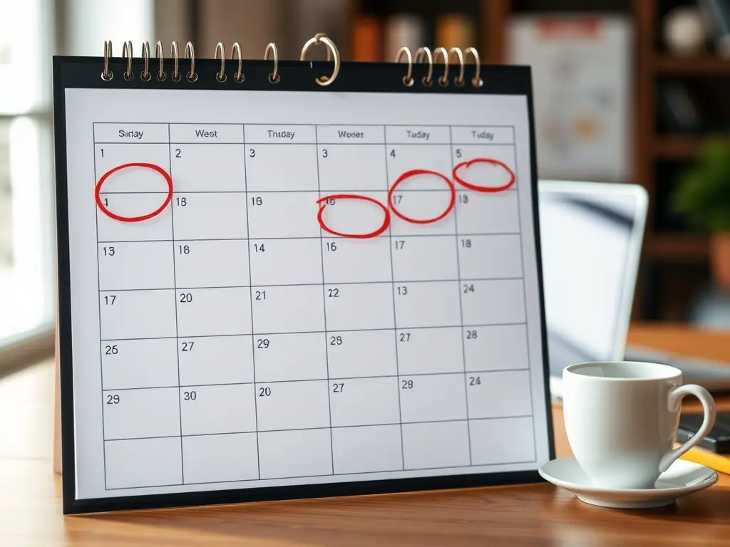 Image of a calendar with a marked appointment, symbolizing scheduling a free consultation