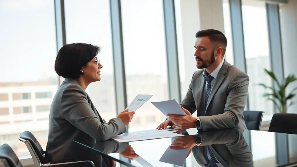 A professional financial advisor consulting with a client, symbolizing personalized financial planning and strategic investment advice.