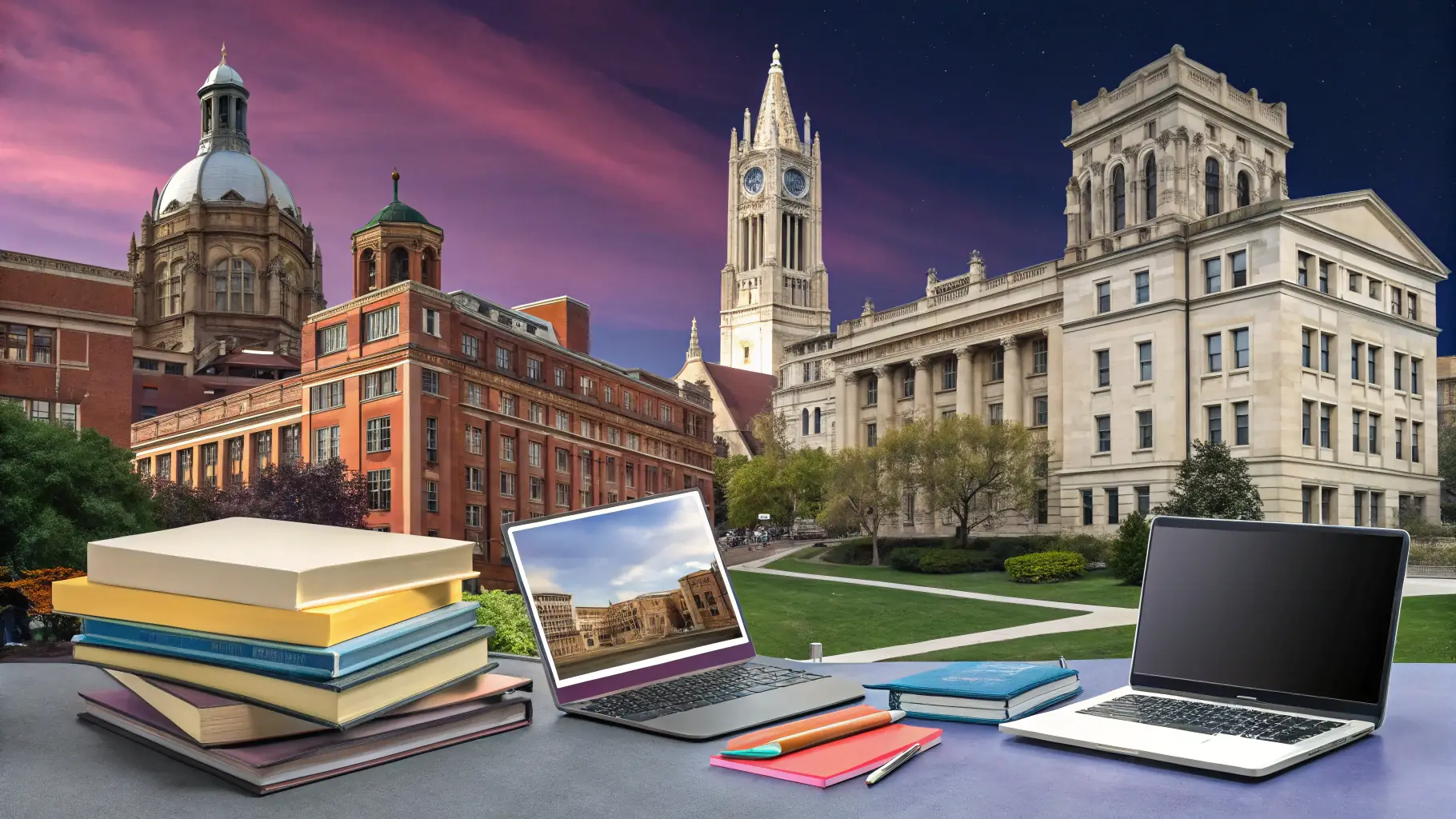 A collage of diverse project sites including a university campus, logistics hub, and residential building, showcasing our broad expertise.